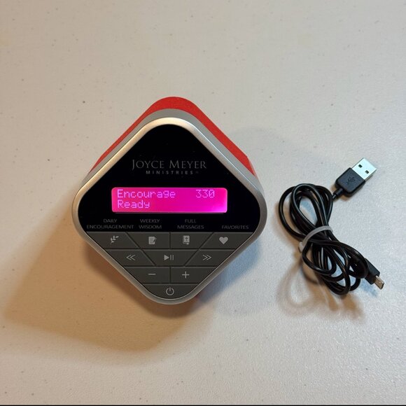 Joyce Meyer Ministries Daily Encouragement‎ Audio Cube Speaker USB Cable Tested